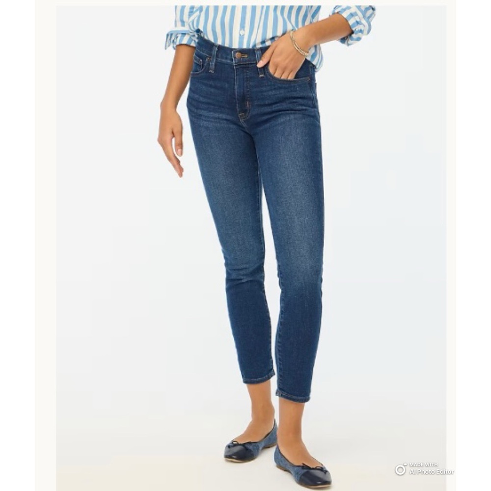 J Crew Factory Petite 9” Mid Rise Skinny Jeans Size 28P NWT Denim